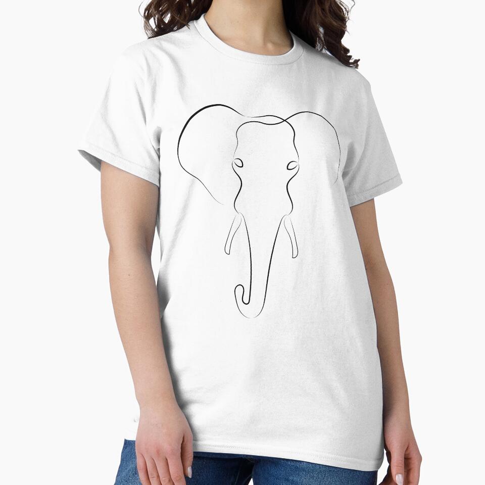 Elephant | One Line Art | Minimal Art | One Line Artist | Minimalist by One-Line-Artist T-Shirts, Hoodie,... (Image 2)
