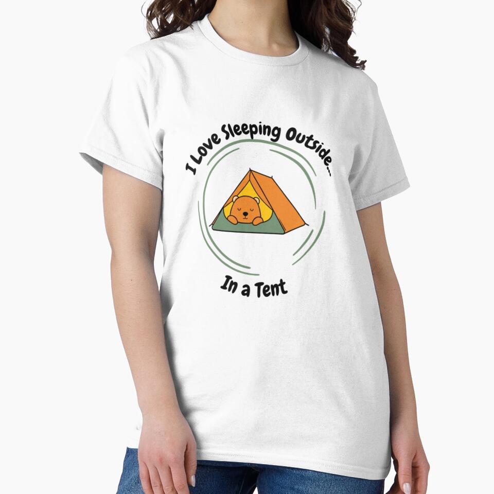 I love sleeping outside...In a tent camping by Pandakgdesigns T-Shirts, Hoodie, Sweatshirt | BlankRebels.com (Image 2)