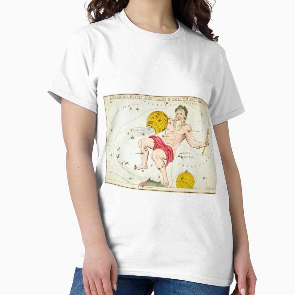 Vintage Aquarius Constellation Map (1825) by BravuraMedia T-Shirts, Hoodie, Sweatshirt | BlankRebels.com (Image 2)