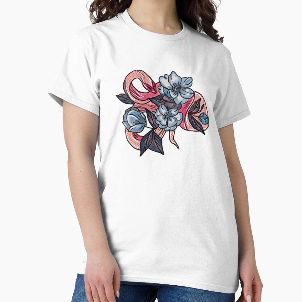 Snake and Flowers by JuVentura T-Shirts, Hoodie, Sweatshirt | BlankRebels.com (Image 2)