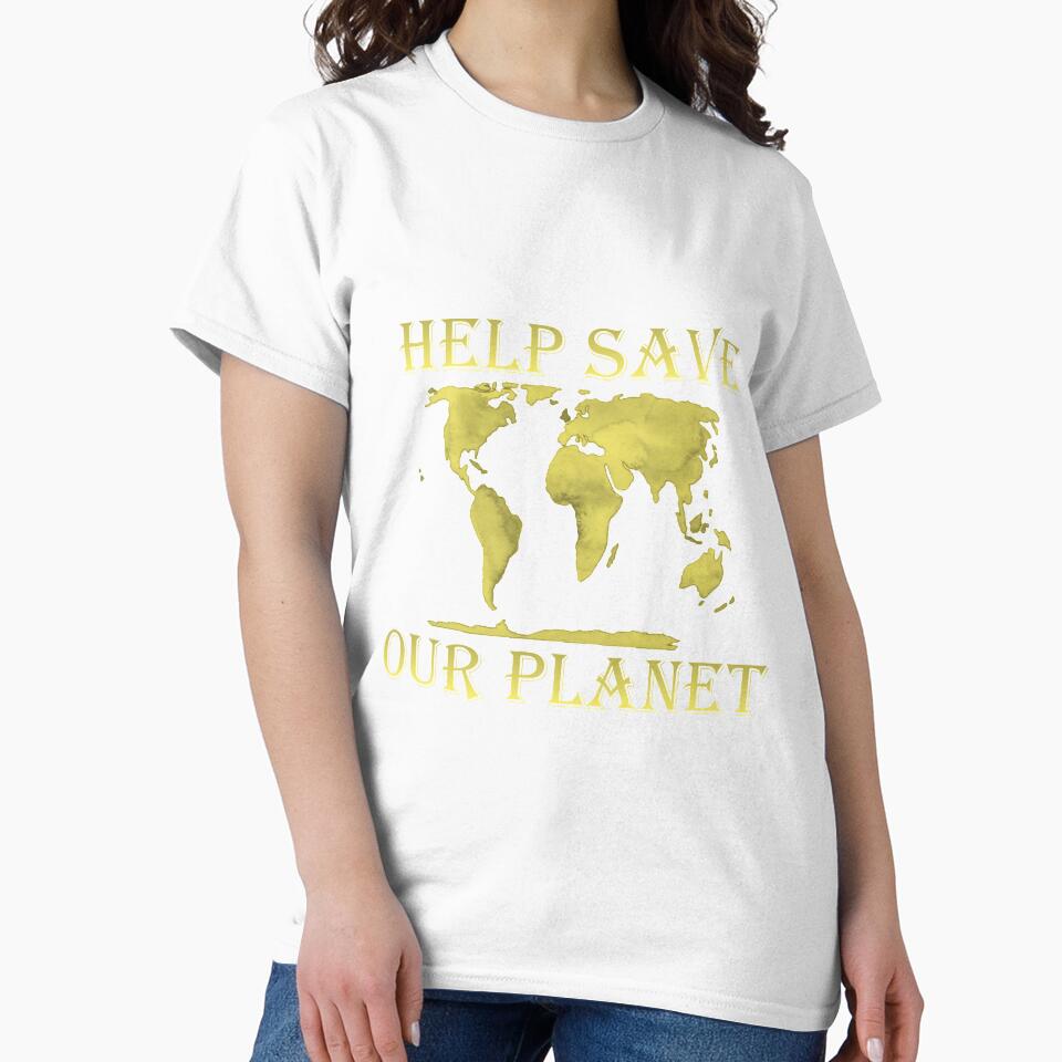 Help Save Our Planet, Yellow by ChristineShook T-Shirts, Hoodie, Sweatshirt | BlankRebels.com (Image 2)