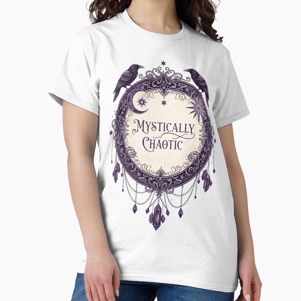 Mystically Chaotic Raven Moon Emblem by AnnDesignStudio T-Shirts, Hoodie, Sweatshirt | BlankRebels.com (Image 2)