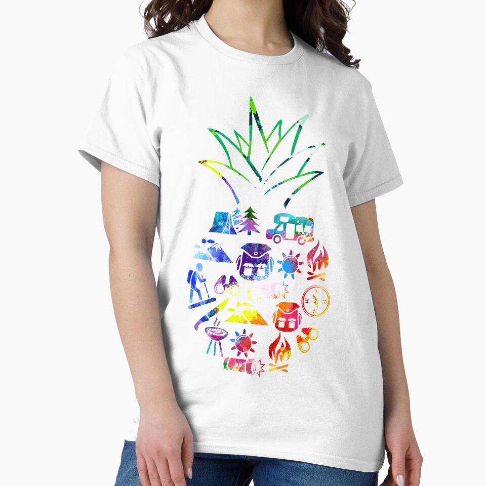 Camping pineapple watercolor by aggiexnjoz T-Shirts, Hoodie, Sweatshirt | BlankRebels.com (Image 2)