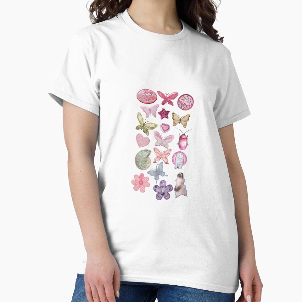 Soft Fairycore Butterfly Collage by faerievintage T-Shirts, Hoodie, Sweatshirt | BlankRebels.com (Image 2)