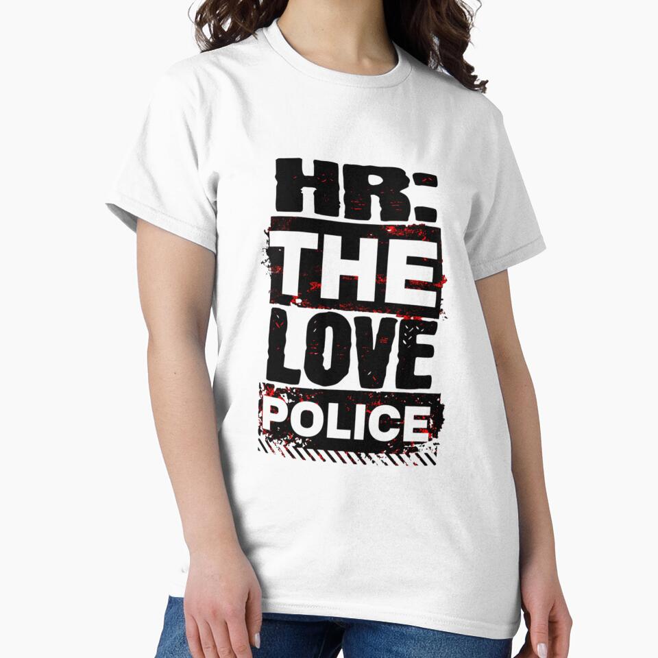 HR The Love Police Tee - Workplace Humor, Catchy Typography, Office Romance Joke by Gwansiognu