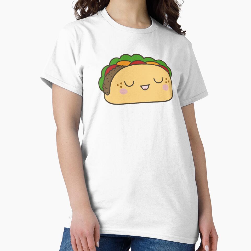 Happy Kawaii Taco by NIFE-FUN T-Shirts, Hoodie, Sweatshirt | BlankRebels.com (Image 2)