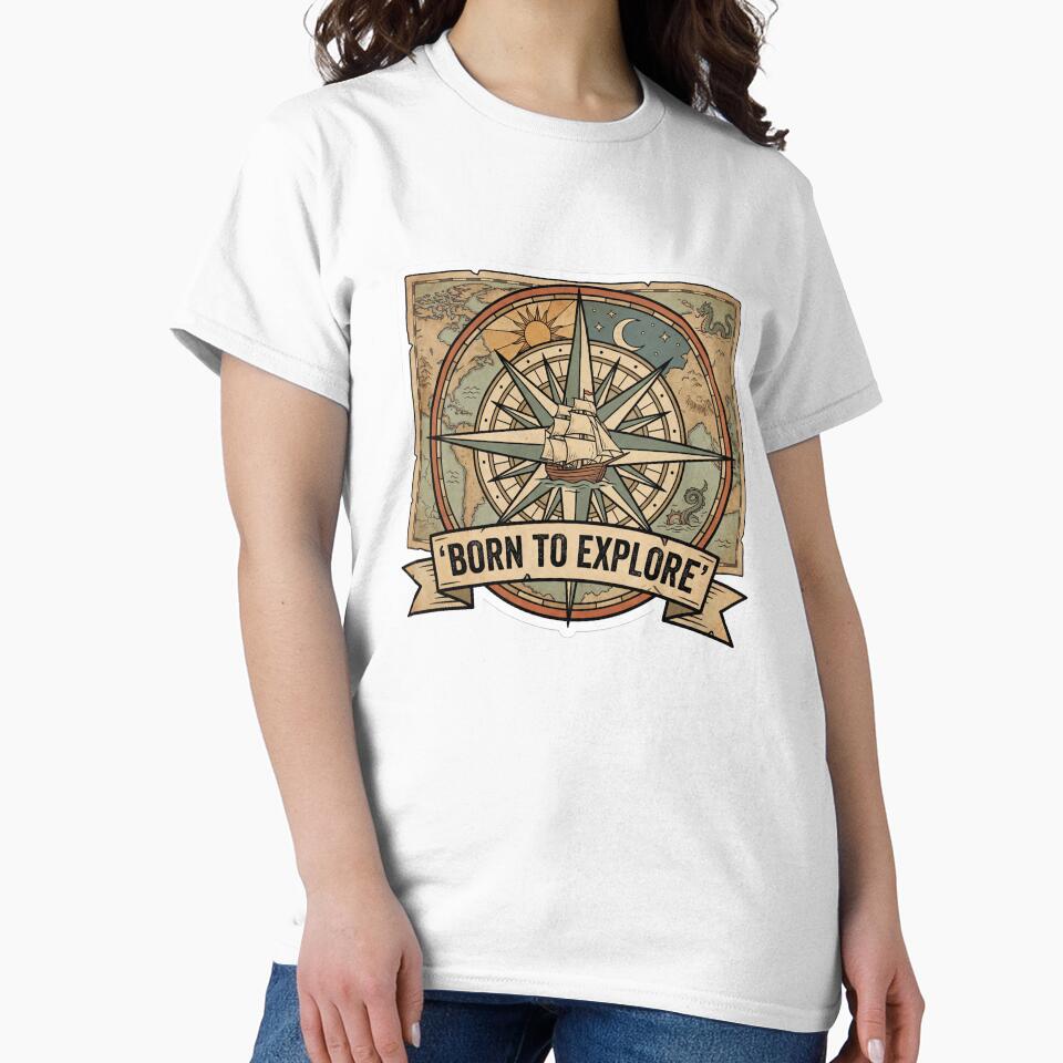 BORN TO EXPLORE by hunteroflions T-Shirts, Hoodie, Sweatshirt | BlankRebels.com (Image 2)