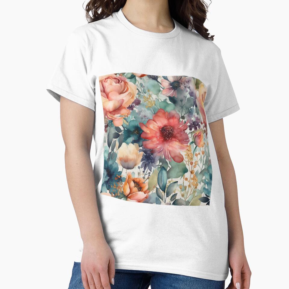Springtime Floral Blooms 2 : Watercolor Floral Seamless Pattern for DIY Crafts and Home Decor by Shadi Rosenow... (Image 2)
