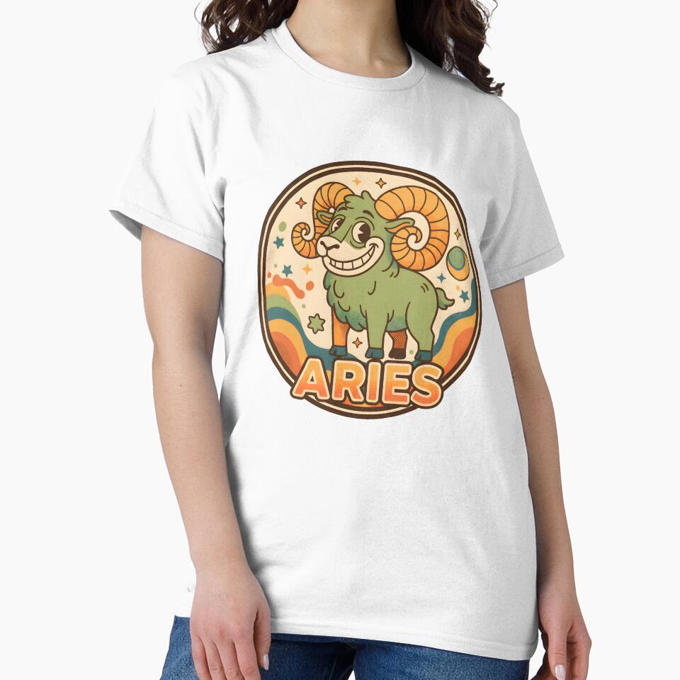 Groovy Baran Znak Zodiaku ,Vintage Aries by Artadria T-Shirts, Hoodie, Sweatshirt | BlankRebels.com (Image 2)