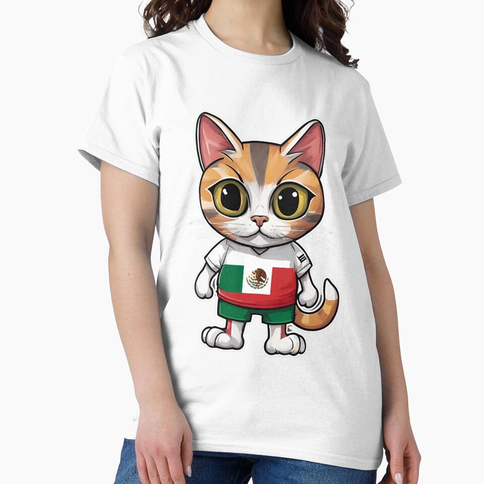 MEXICO Sports Team: a Cat wearing colours of Mexican Flag D26 by PerfectDay2Play