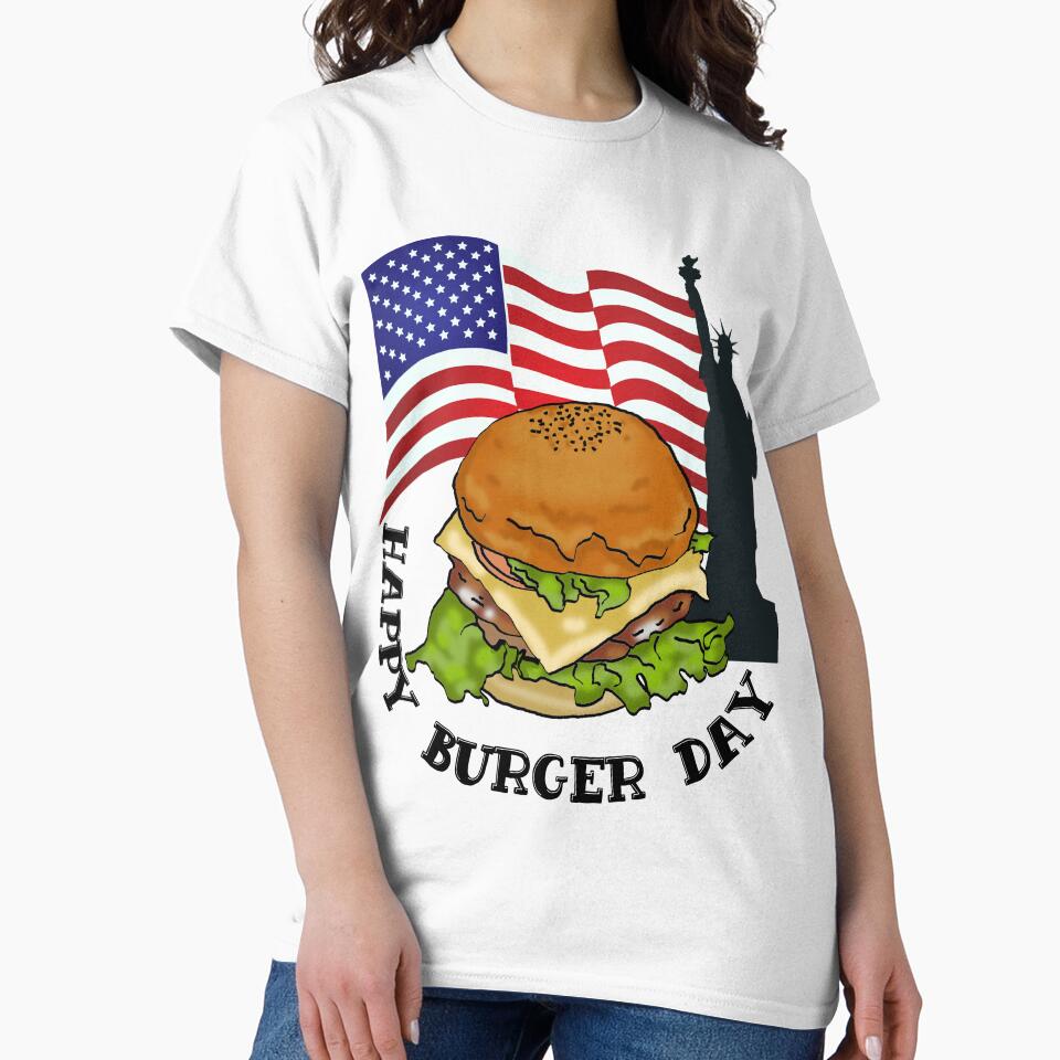 Happy burger day by Lolly's Lane Shoppe T-Shirts, Hoodie, Sweatshirt | BlankRebels.com (Image 2)