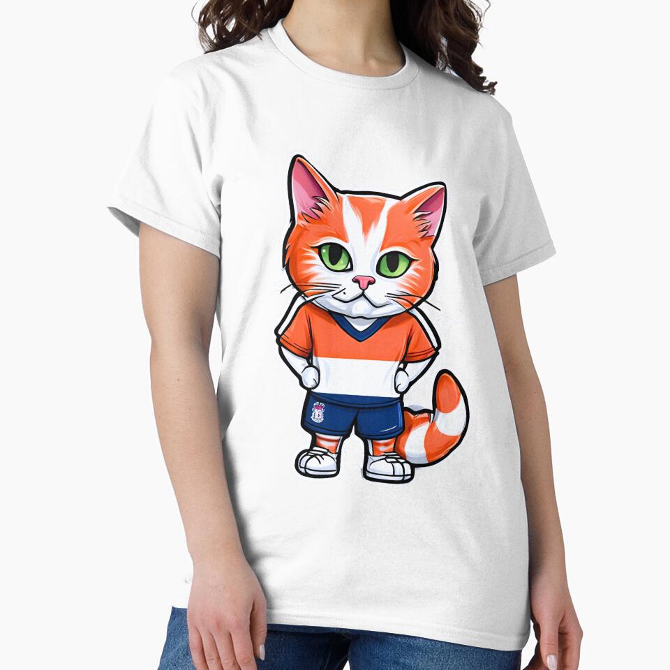 NETHERLANDS Sports Team: a Cat wearing colours of Dutch Flag Prinsenvlag D28 by PerfectDay2Play