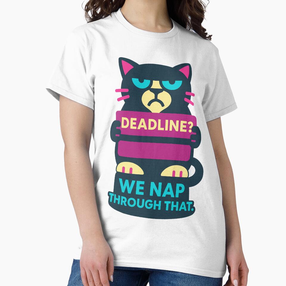 Deadline? We Nap Through That – Funny T-Shirt and Hoodie for Relaxed Introverts – Cozy Vibe Design by... (Image 2)