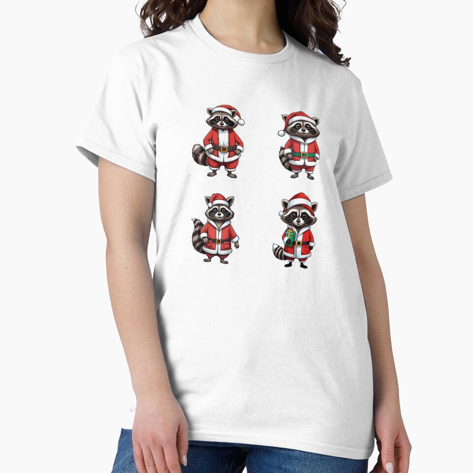 Christmas Raccoon Santas by TheAnimalZ00 T-Shirts, Hoodie, Sweatshirt | BlankRebels.com (Image 2)