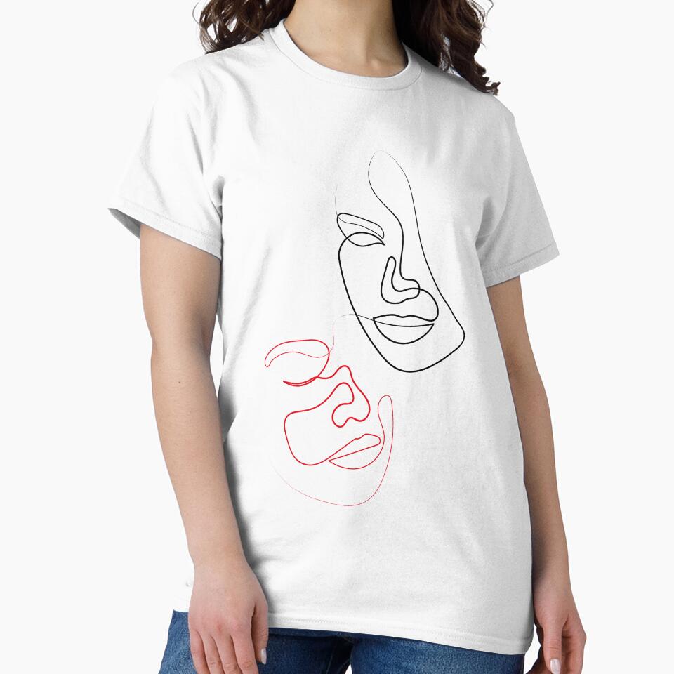 Awake not Awake | One Line Drawing | One Line Art by One-Line-Artist T-Shirts, Hoodie, Sweatshirt | BlankRebels.com (Image 2)