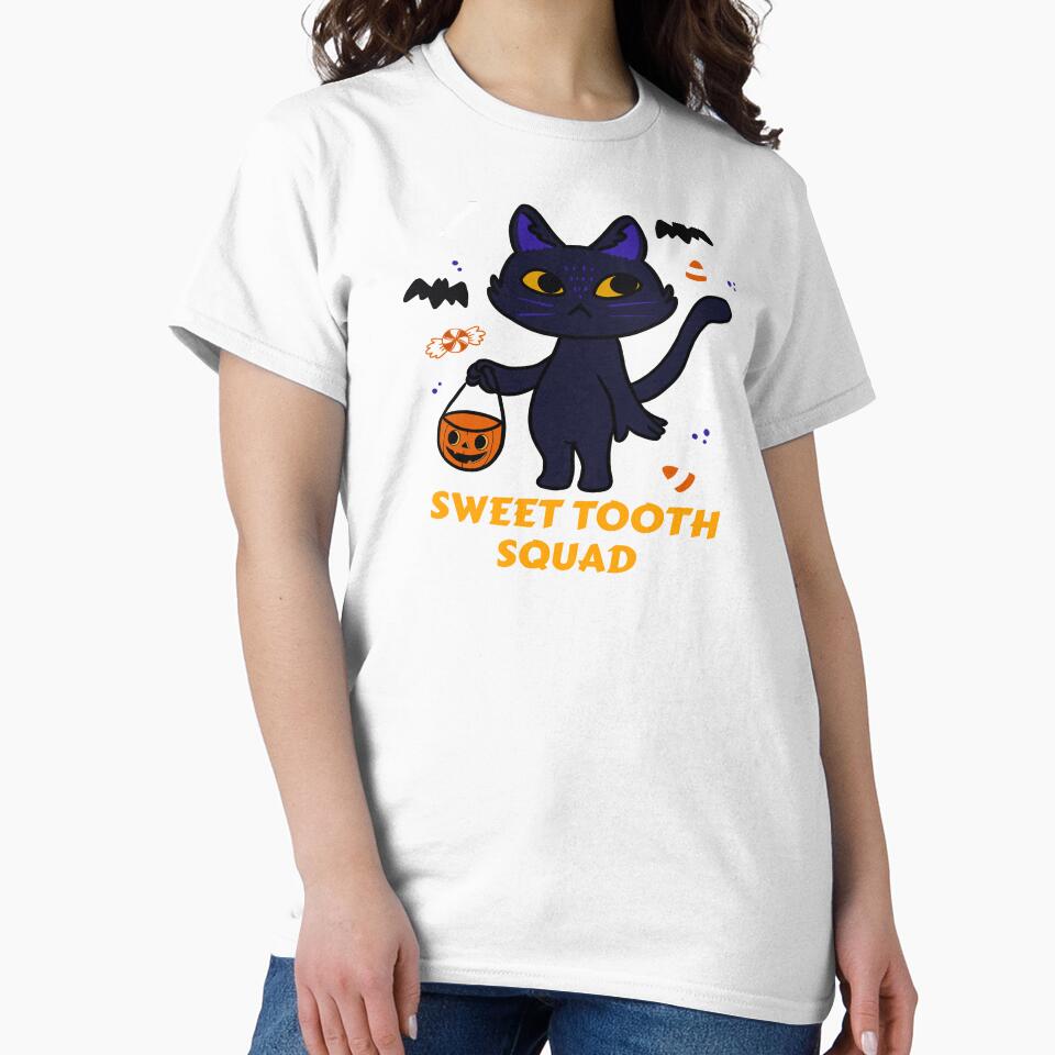 Black Cat Halloween Design by joabaj T-Shirts, Hoodie, Sweatshirt | BlankRebels.com (Image 2)