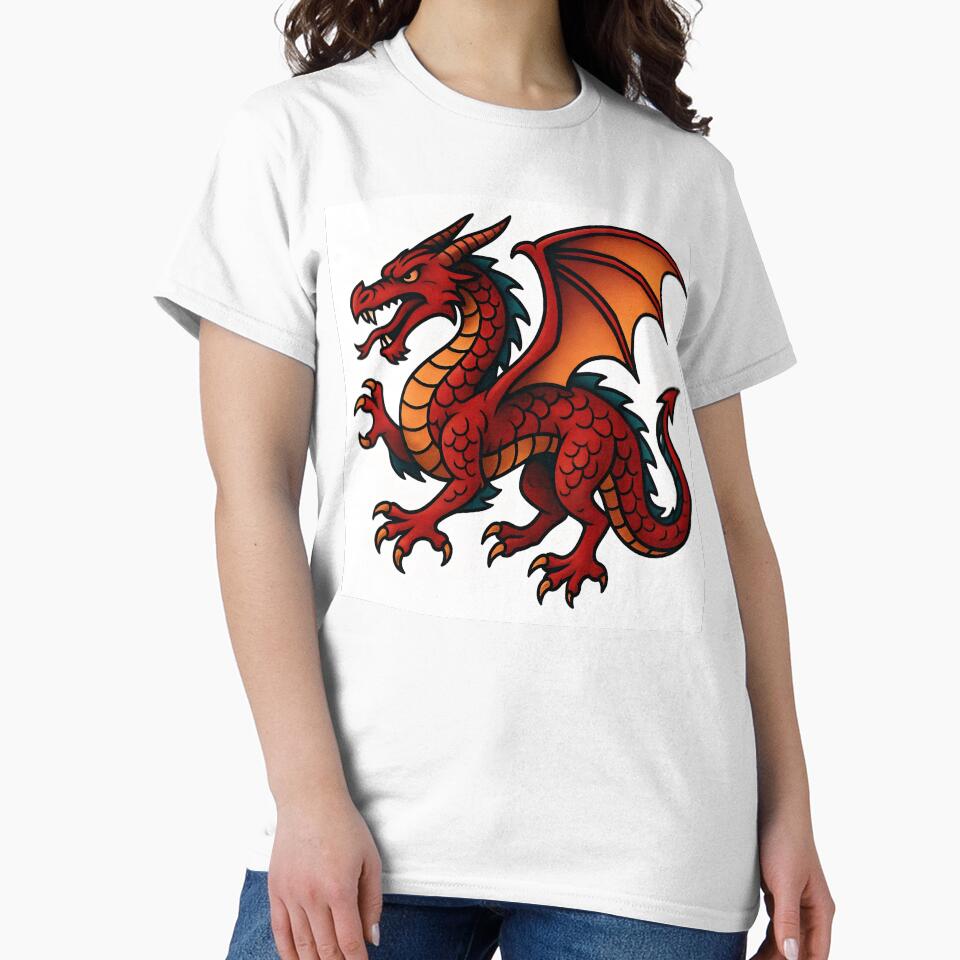 Fierce Red Fire Dragon by Amr Siam T-Shirts, Hoodie, Sweatshirt | BlankRebels.com (Image 2)
