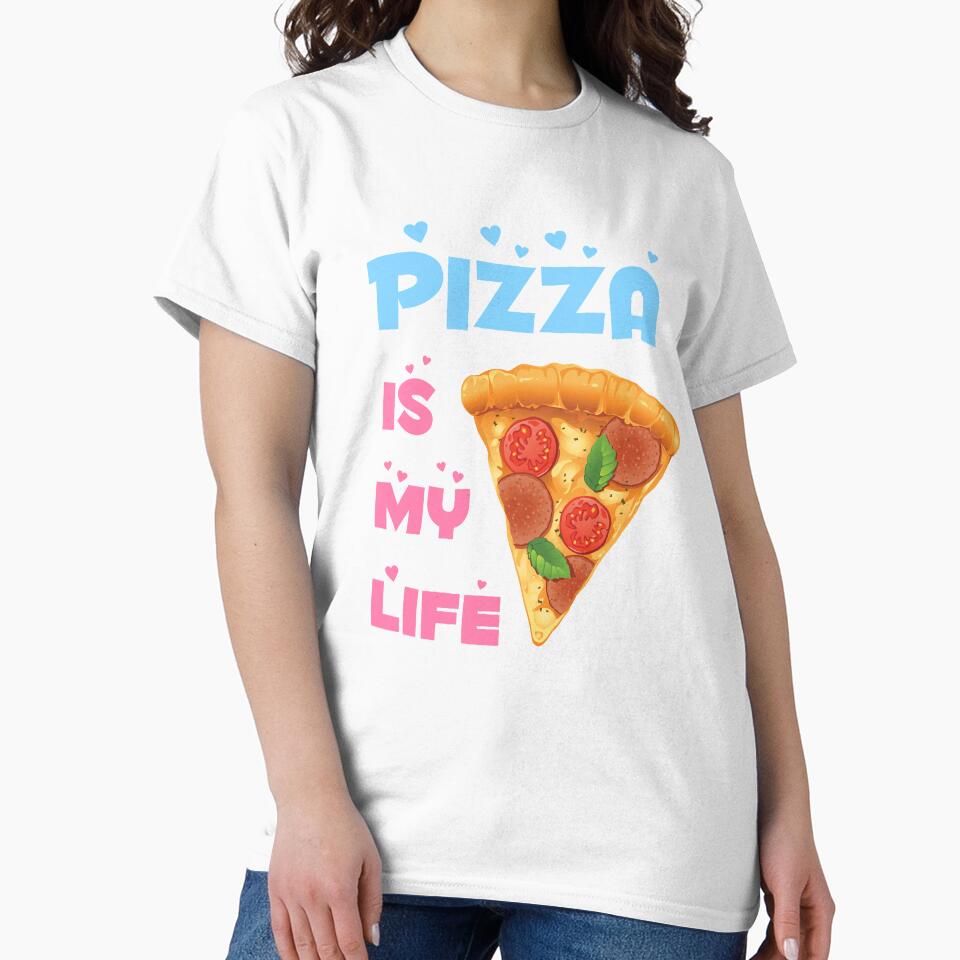 Pizza Is My Life - cute gift idea by jijithedesigner T-Shirts, Hoodie, Sweatshirt | BlankRebels.com (Image 2)
