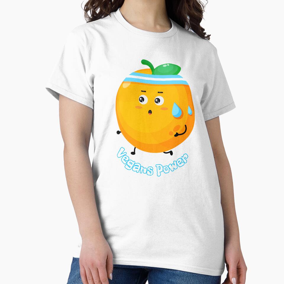 Vegans Power Orange Run Runner Vegetarianism by ArtStudiobyIta T-Shirts, Hoodie, Sweatshirt | BlankRebels.com (Image 2)
