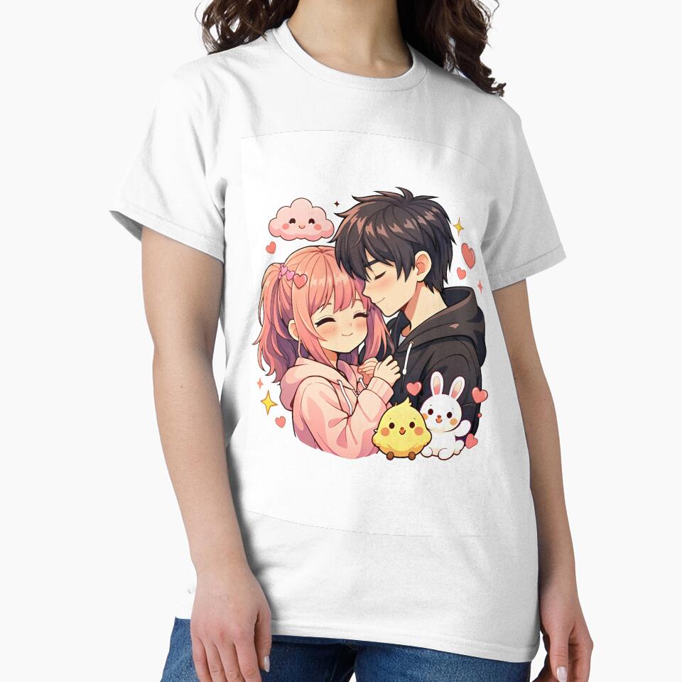 Cute Anime Couple Love by Amr Siam T-Shirts, Hoodie, Sweatshirt | BlankRebels.com (Image 2)