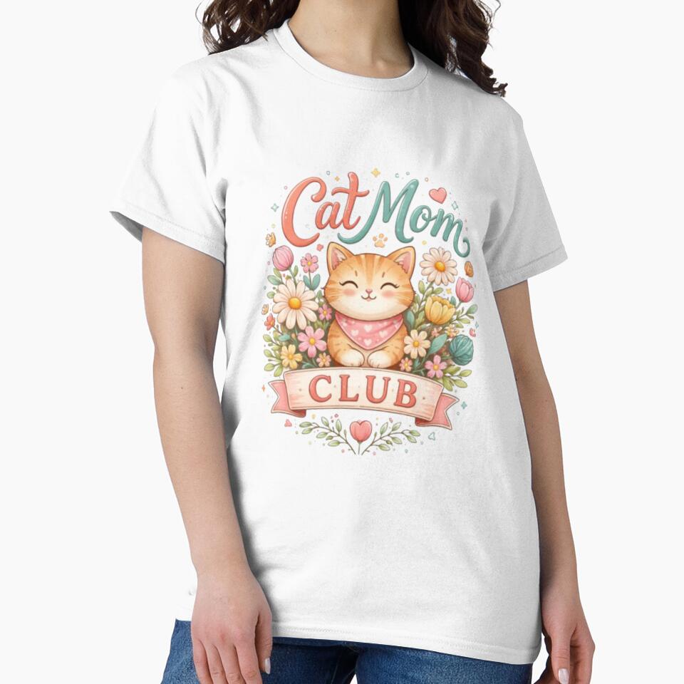 Cat Mom Club Cute Cat Lover T-Shirts, Hoodie, Sweatshirt