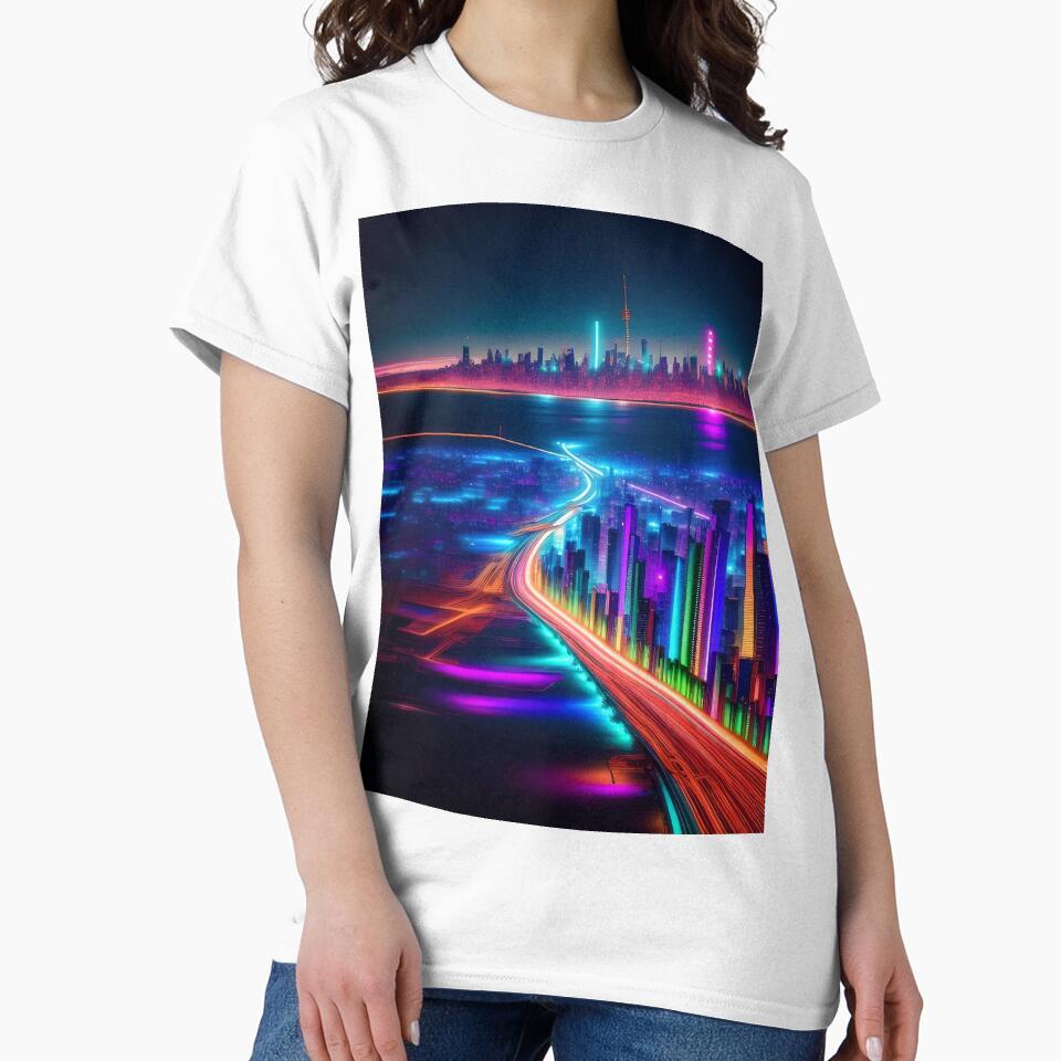 Abstract City Skyline Digital Art Print by Esterlane T-Shirts, Hoodie, Sweatshirt | BlankRebels.com (Image 2)