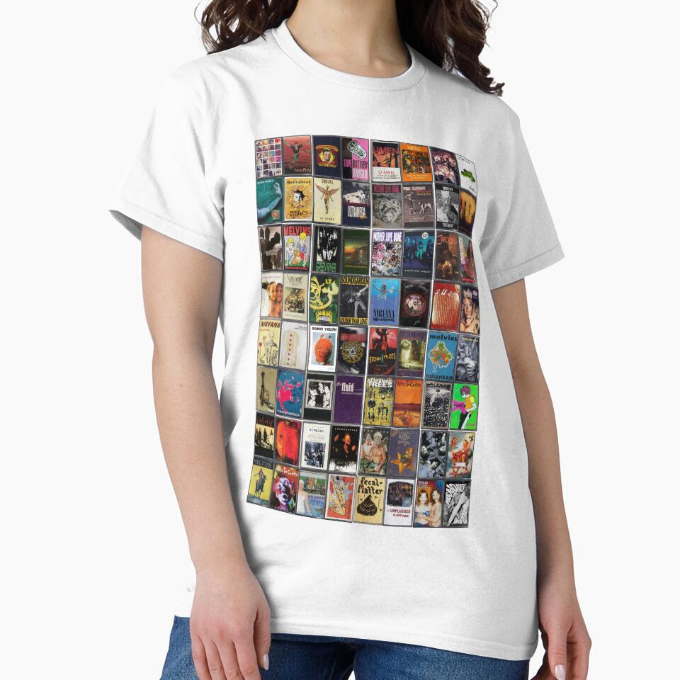 Greatest Grunge Music - Vintage Cassette Album Cover Art by Mr Mustard Prints T-Shirts, Hoodie, Sweatshirt (Image 2)