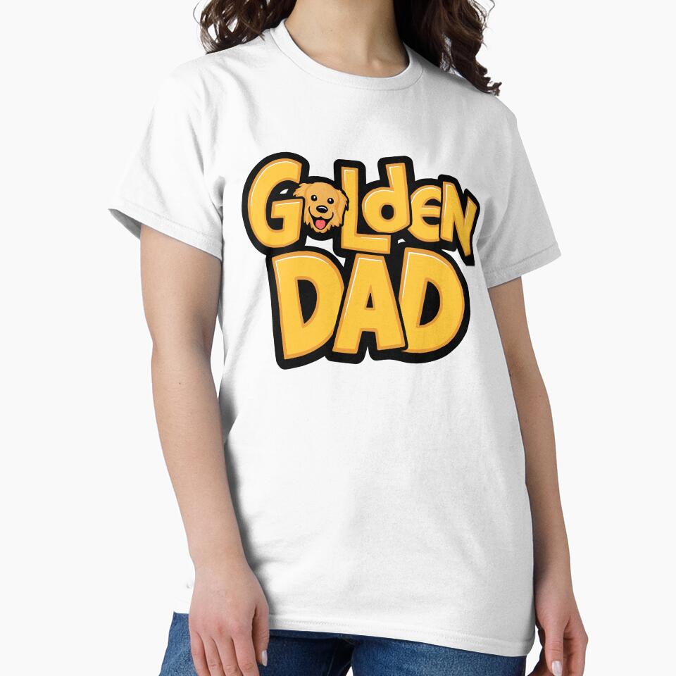 Golden Dad! Cute Golden Retriever Father by PMCreative T-Shirts, Hoodie, Sweatshirt | BlankRebels.com (Image 2)