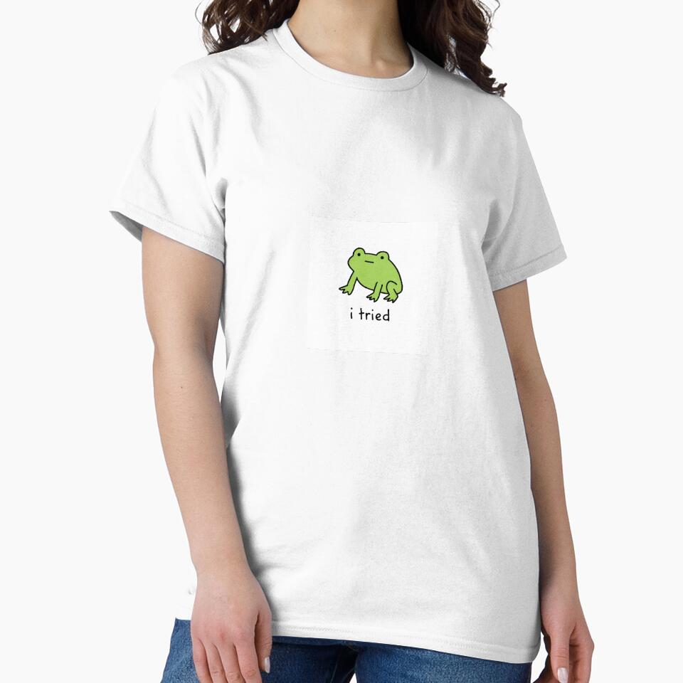I Tried Funny Frog Sticker by Przemsi40 T-Shirts, Hoodie, Sweatshirt | BlankRebels.com (Image 2)