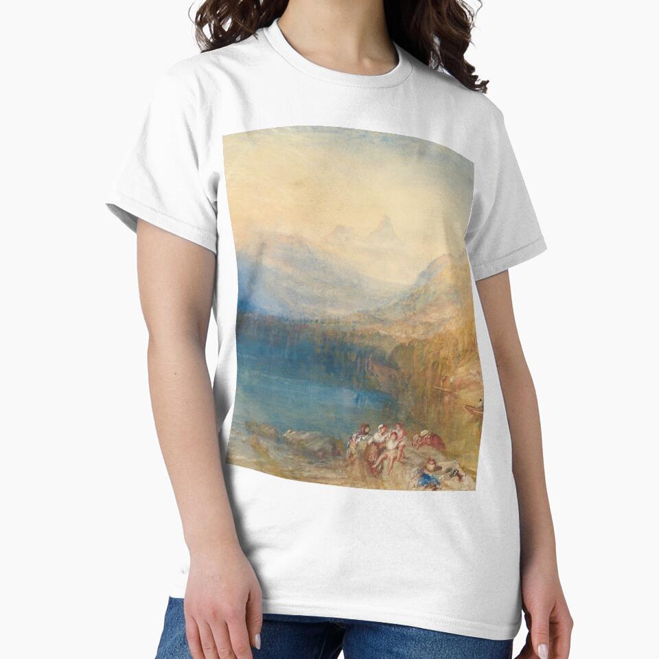 Sunset painting, Sunset Artwork, The Lake of Zug by danaJG T-Shirts, Hoodie, Sweatshirt | BlankRebels.com (Image 2)