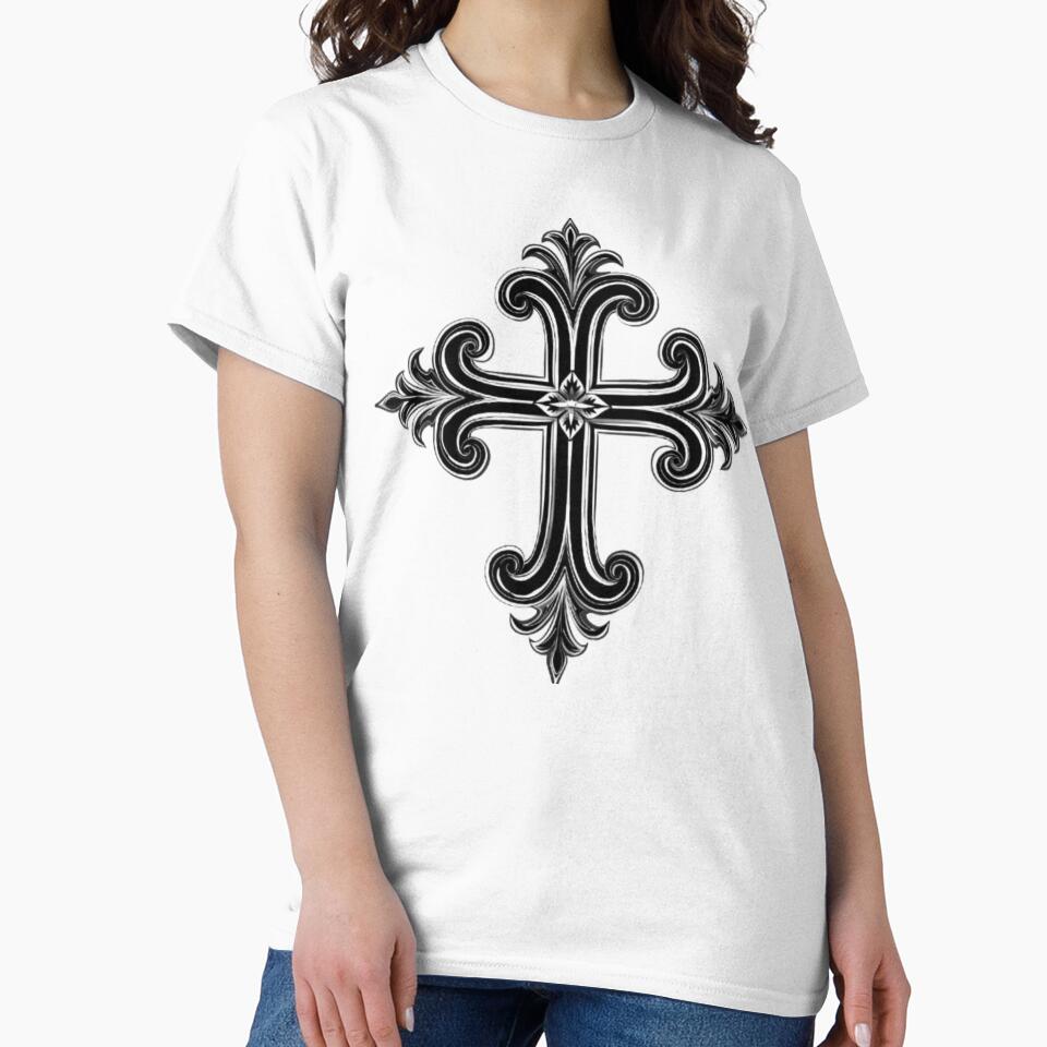 Gothic Cross Ornament by AlexLineArt T-Shirts, Hoodie, Sweatshirt | BlankRebels.com (Image 2)