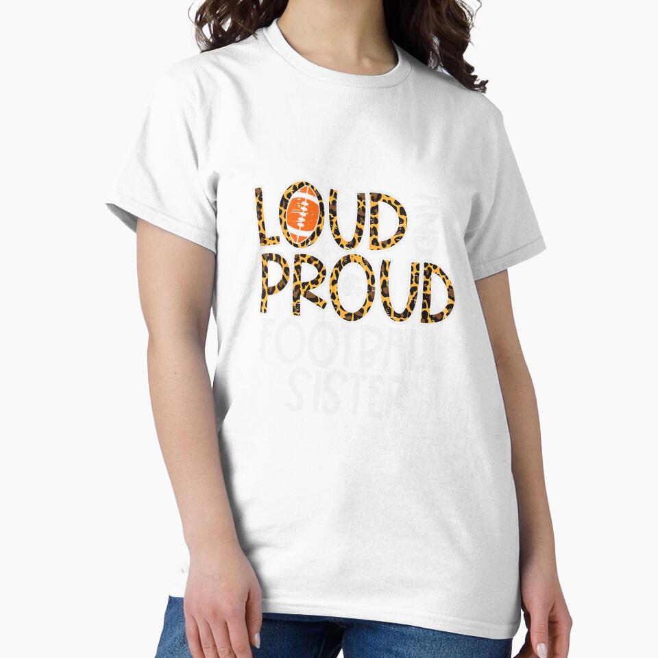 Leopard Proud American Football Sister Family Women by mainana78