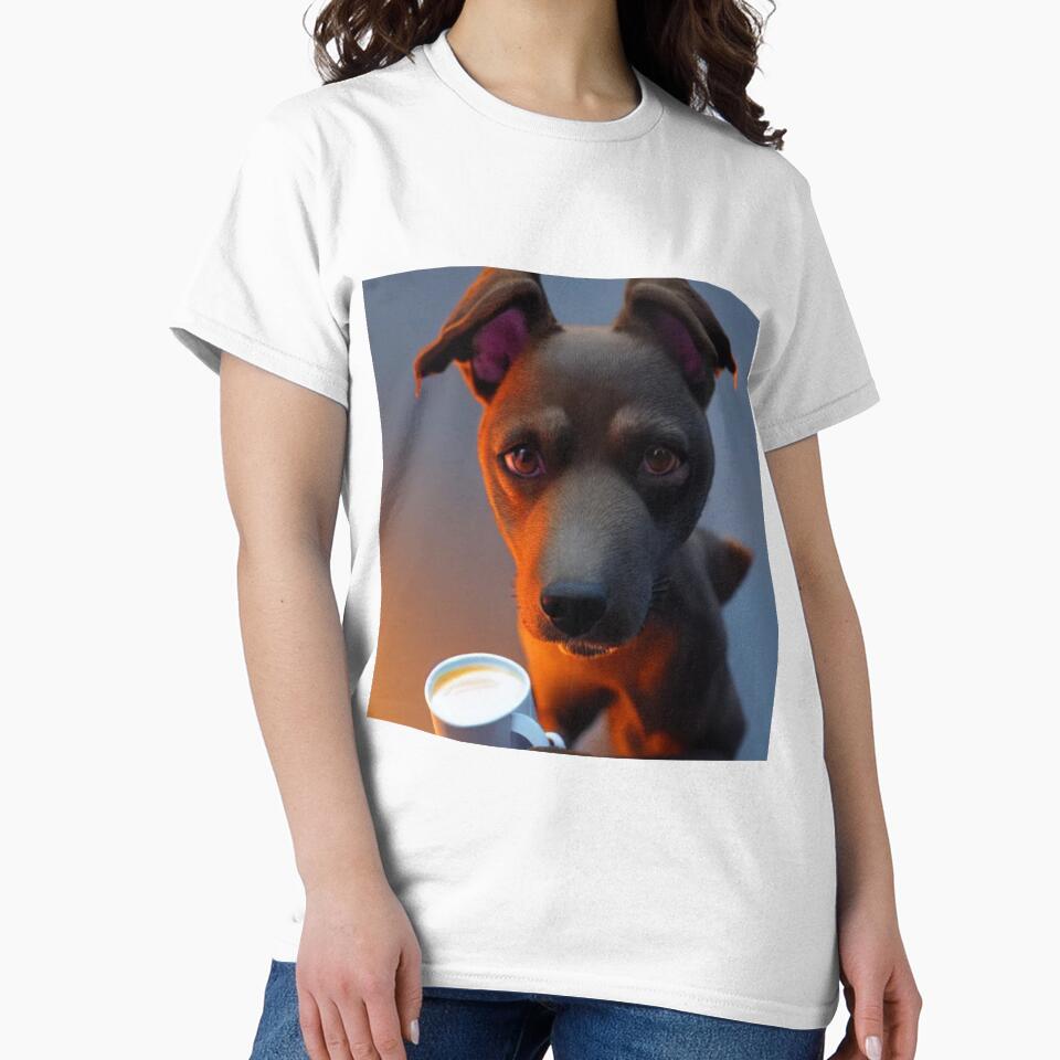 A DOG HOLDING A CUP OG COFFEE by Megh Trivedi T-Shirts, Hoodie, Sweatshirt | BlankRebels.com (Image 2)