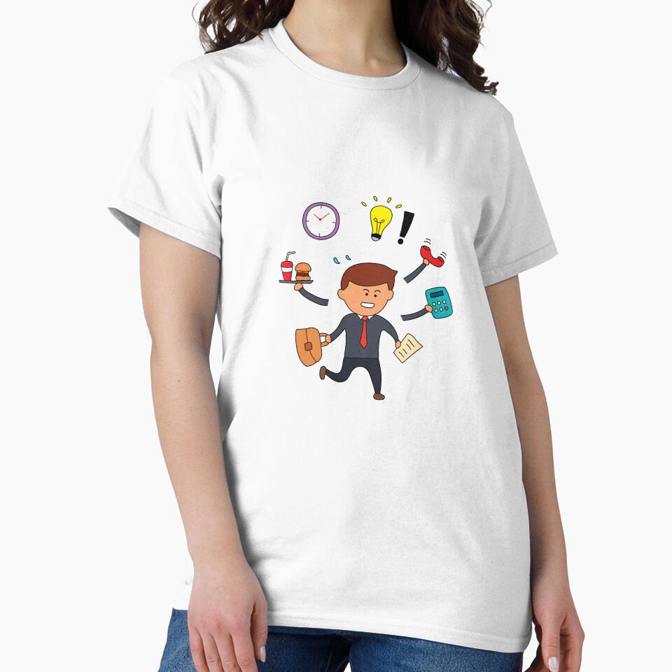 kids drawing of Business man multitasking by wordspotrayal T-Shirts, Hoodie, Sweatshirt | BlankRebels.com (Image 2)
