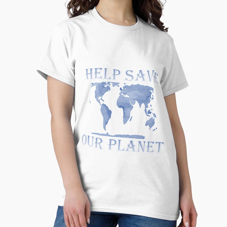 Help Save Our Planet, Blue by ChristineShook T-Shirts, Hoodie, Sweatshirt | BlankRebels.com (Image 2)