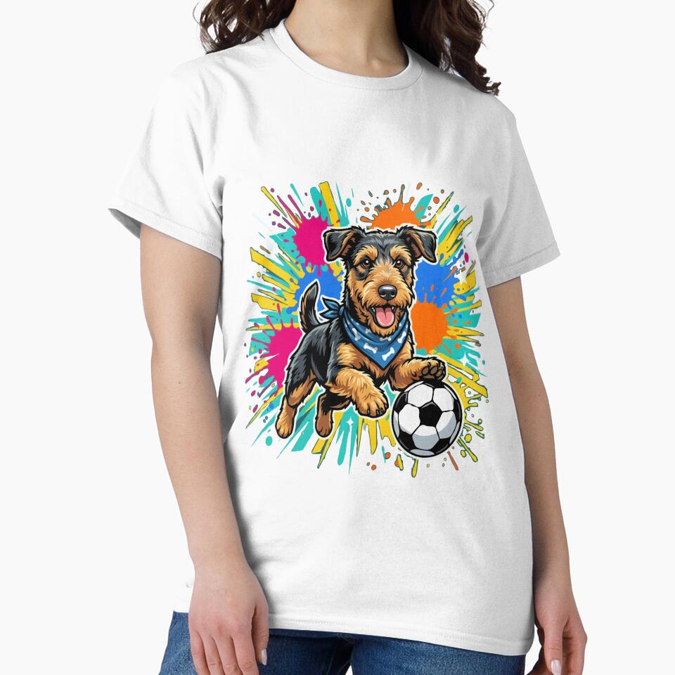 Airedale Terrier Soccer Dog – Cute Football Puppy Gift for Dog Lovers by The Real Life Symphony