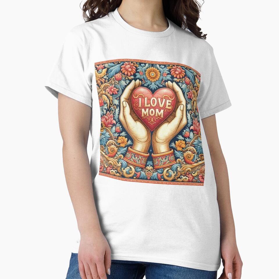 Mothers Day Gift I Love Mom by Illuministique T-Shirts, Hoodie, Sweatshirt | BlankRebels.com (Image 2)