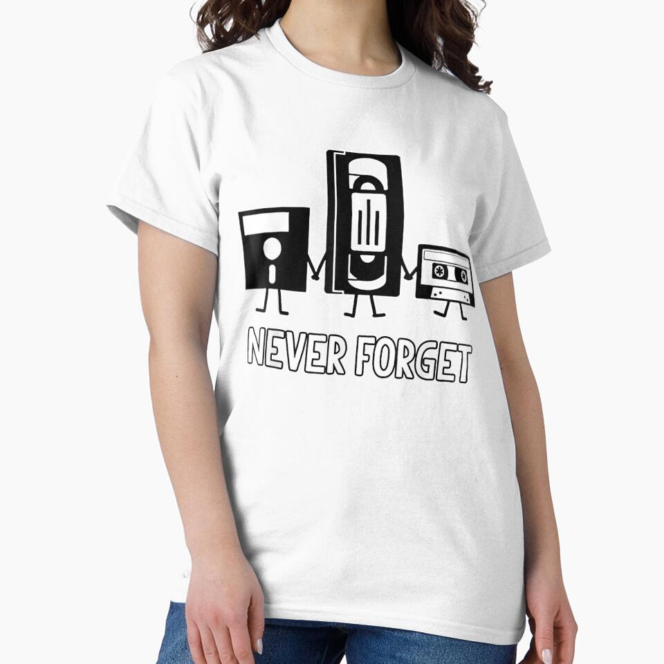 Novelty Mens Never Forget Retro Vintage Cassette Tape by keithldavis T-Shirts, Hoodie, Sweatshirt | BlankRebels.com (Image 2)