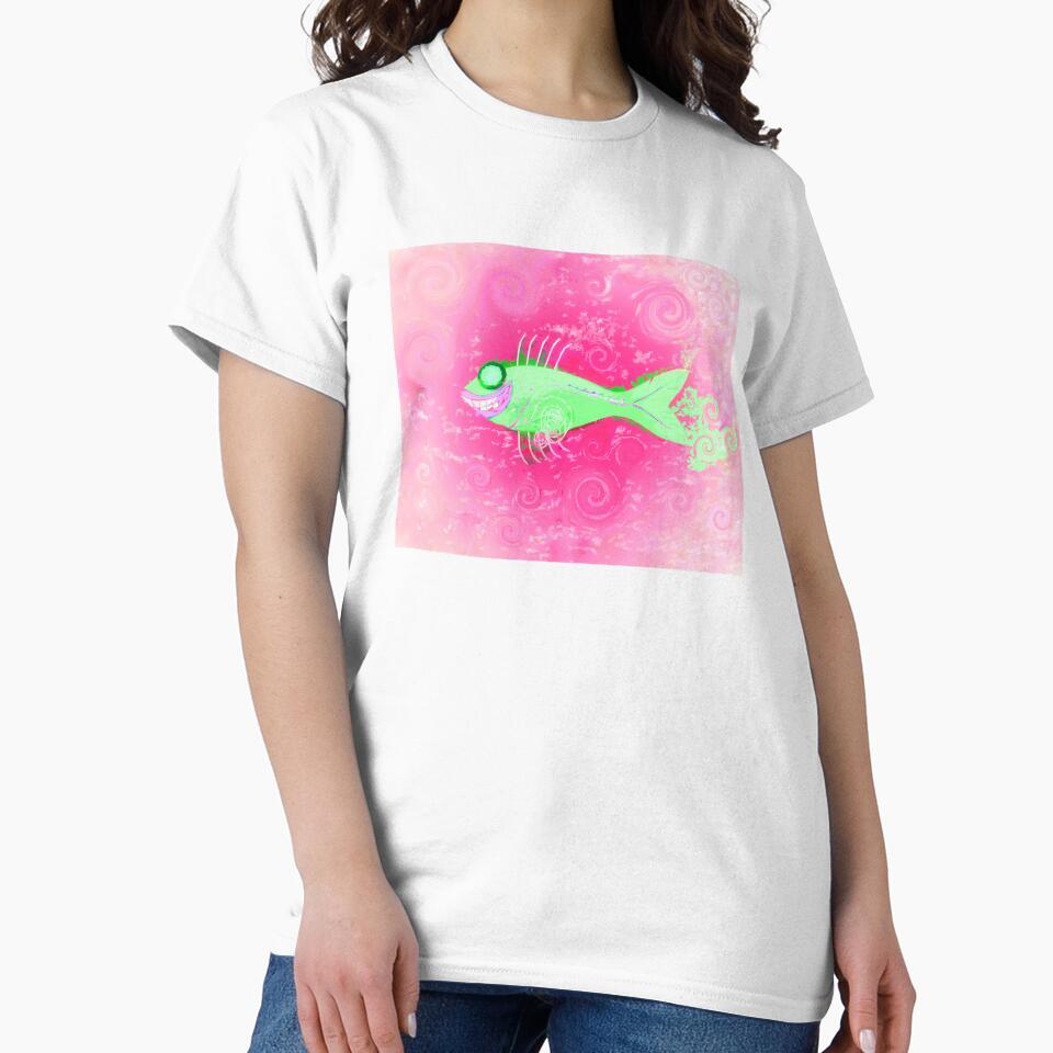 Bohemian Fish Groovy Hippie Vibes Coastal Boho Style Art or Décor 2 of 2 by Beachy