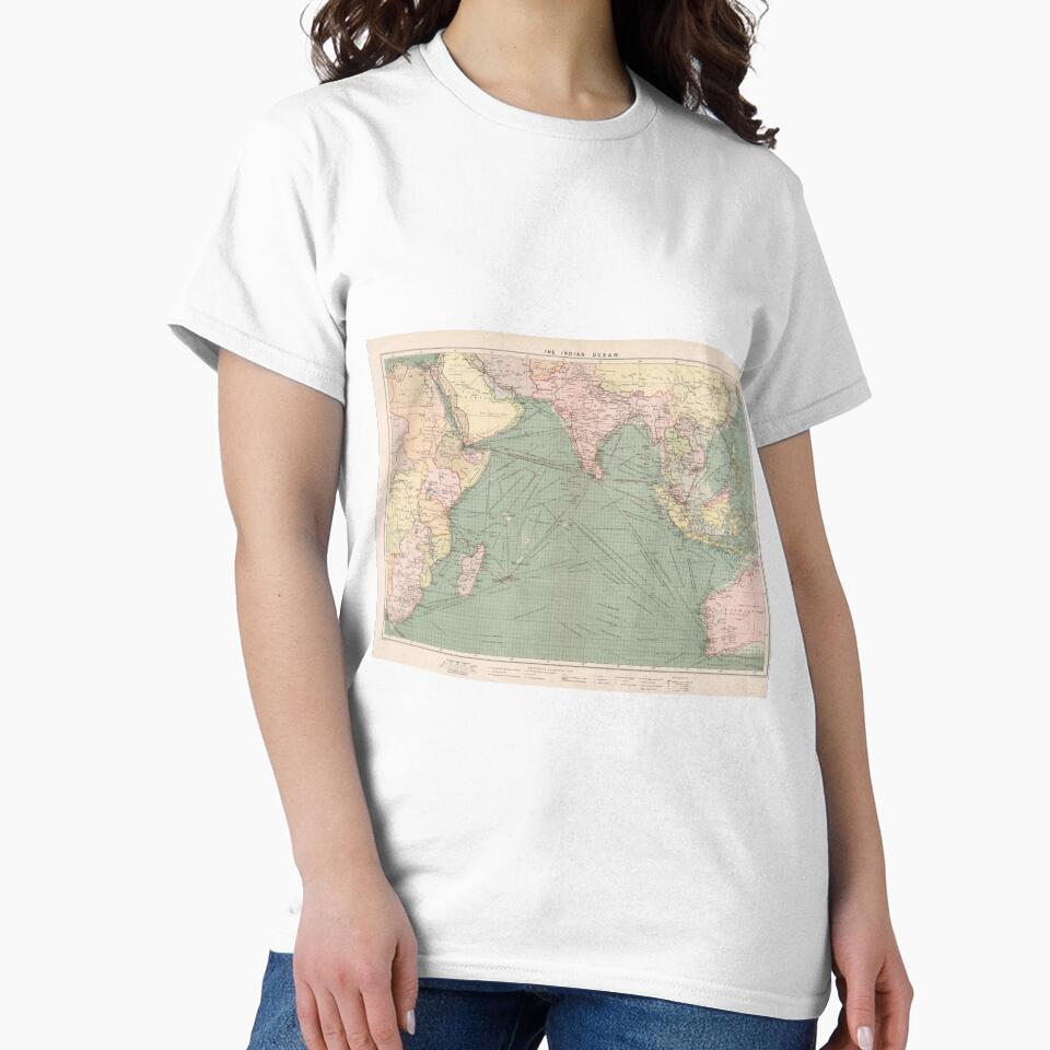 Vintage Indian Ocean Map (1905) by BravuraMedia T-Shirts, Hoodie, Sweatshirt | BlankRebels.com (Image 2)