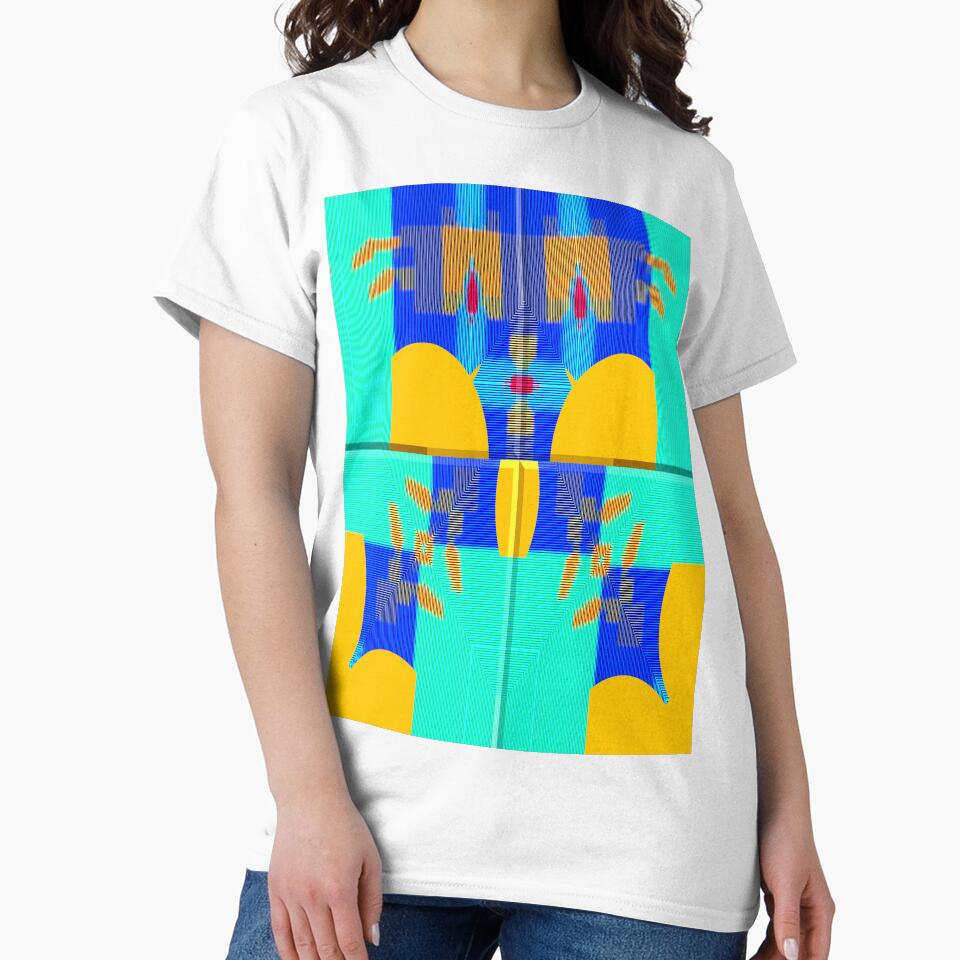 Vibrant music abstract geometric minimalist guitar exotic summer blue - sunny gift for guitarists musicians and minimalist music and guitar lover by Ralek