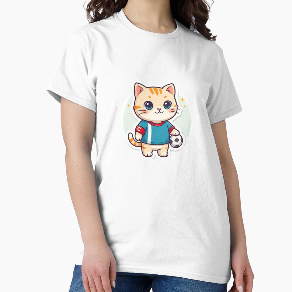 Football Cat Sticker | Soccer Player Cat Design | Sports Fan Animal Artwork ⚽?? by Pandey14