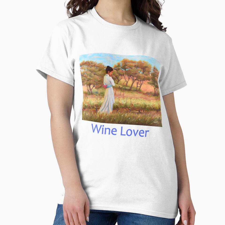 Woman walking in Sonoma California vineyard wine lover by Fantasyart123