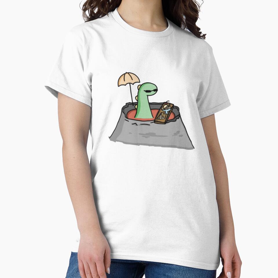 Cool Dinosaur in Volcano – Funny Dino Illustration by designedwLUV T-Shirts, Hoodie, Sweatshirt | BlankRebels.com (Image 2)