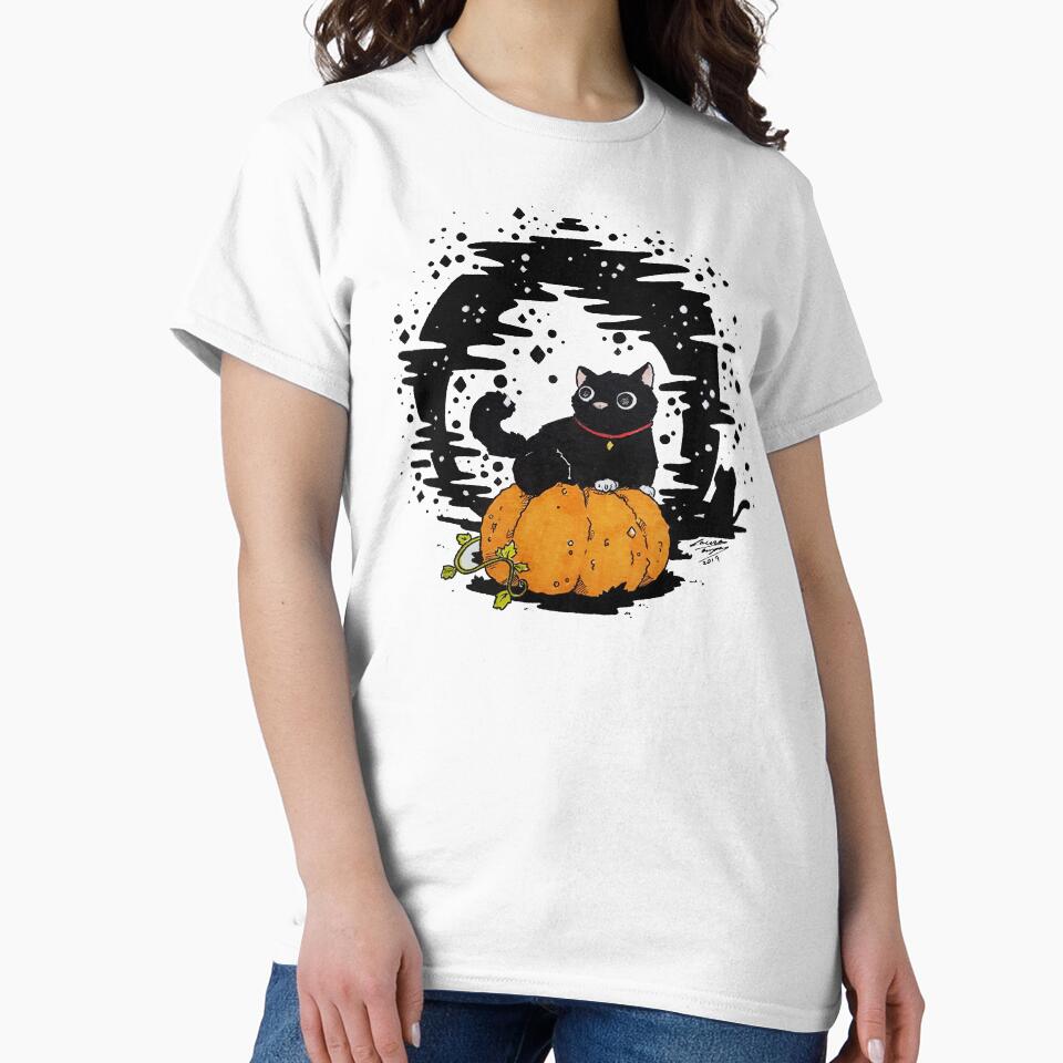 Halloween black cat by LauraPemArt T-Shirts, Hoodie, Sweatshirt | BlankRebels.com (Image 2)