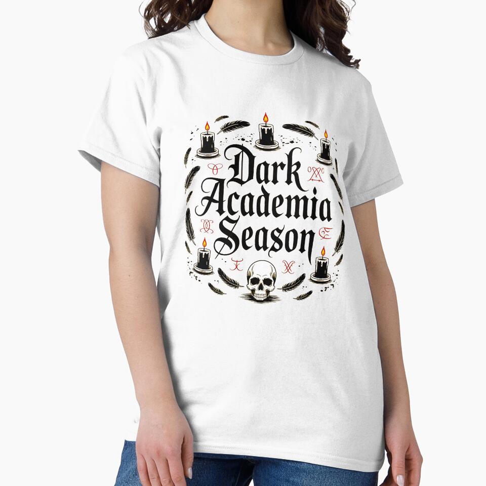Dark Academia Gothic Skull Candle T-Shirts, Hoodie, Sweatshirt
