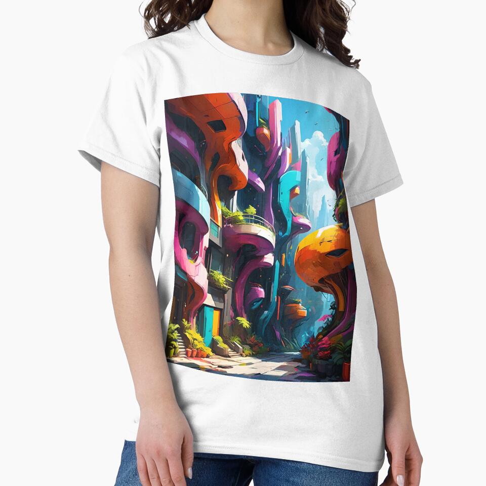 Multicolor City Abstract Art by Esterlane T-Shirts, Hoodie, Sweatshirt | BlankRebels.com (Image 2)