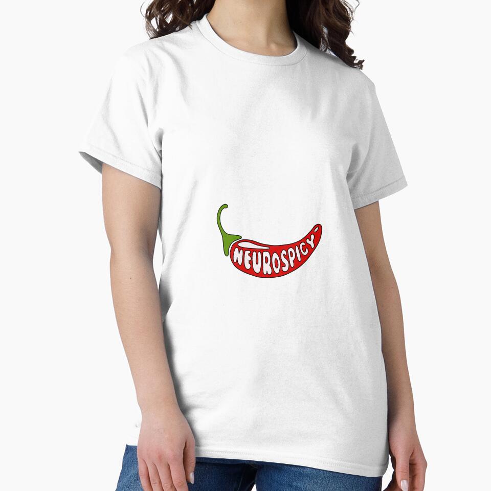 Neurospicy Chili Pepper Sticker – ADHD & Autism Neurodivergent Humor by Doctor Michaela T-Shirts, Hoodie,... (Image 2)