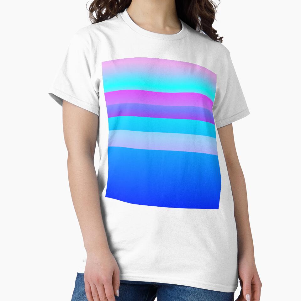 Blue ocean color palette striped | blue sea striped by lausn T-Shirts, Hoodie, Sweatshirt | BlankRebels.com (Image 2)
