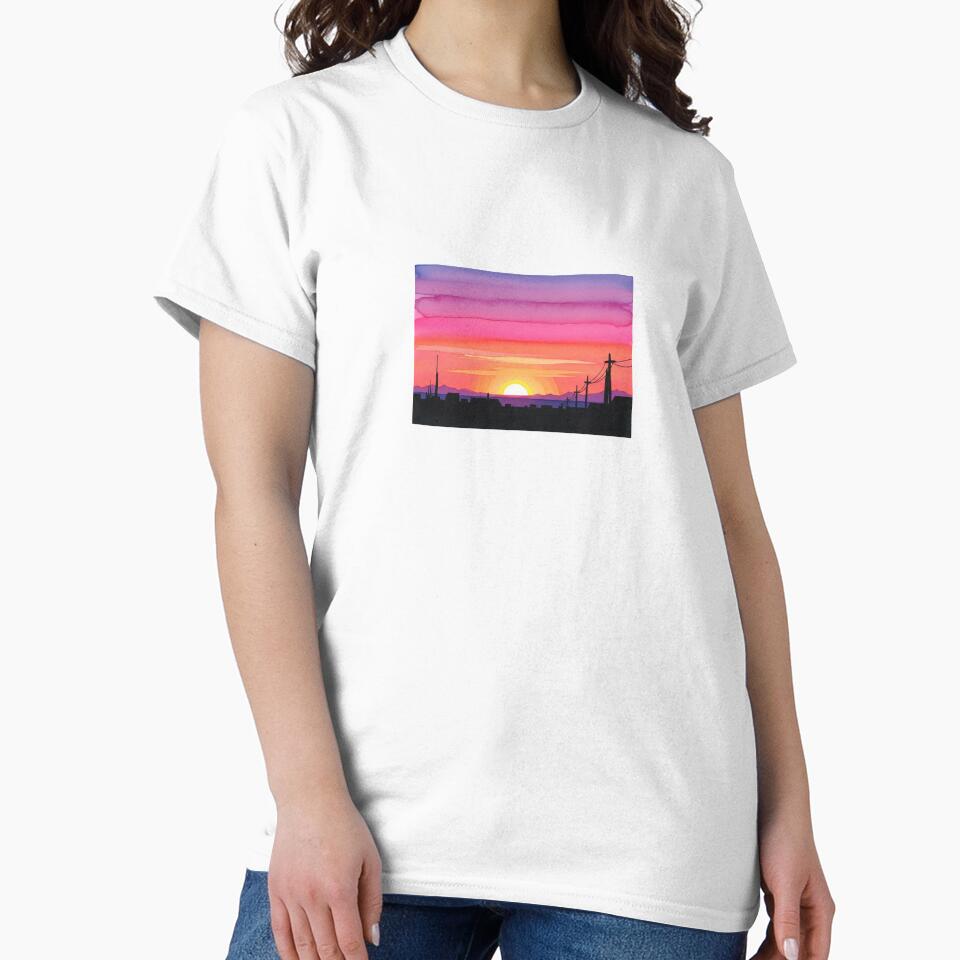 Sunset on street by mayatA-rt T-Shirts, Hoodie, Sweatshirt | BlankRebels.com (Image 2)